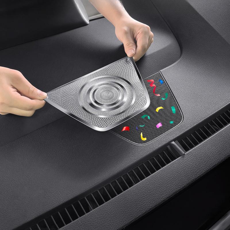 For Toyota Sienna Granvia Dashboard Speaker Cover 304 Stainless Steel Anti-Dust Anti-Scratch Car Interior Accessories Tools