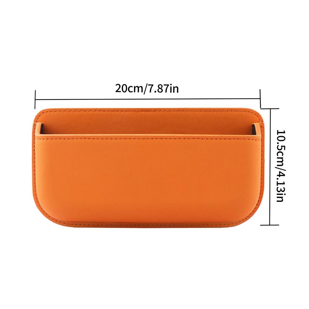 Car Side Pocket Organizer PU Leather Self-Adhesive Sunglass Holder Car Multi-purpose Holder Case Auto Storage Pocket Organizer