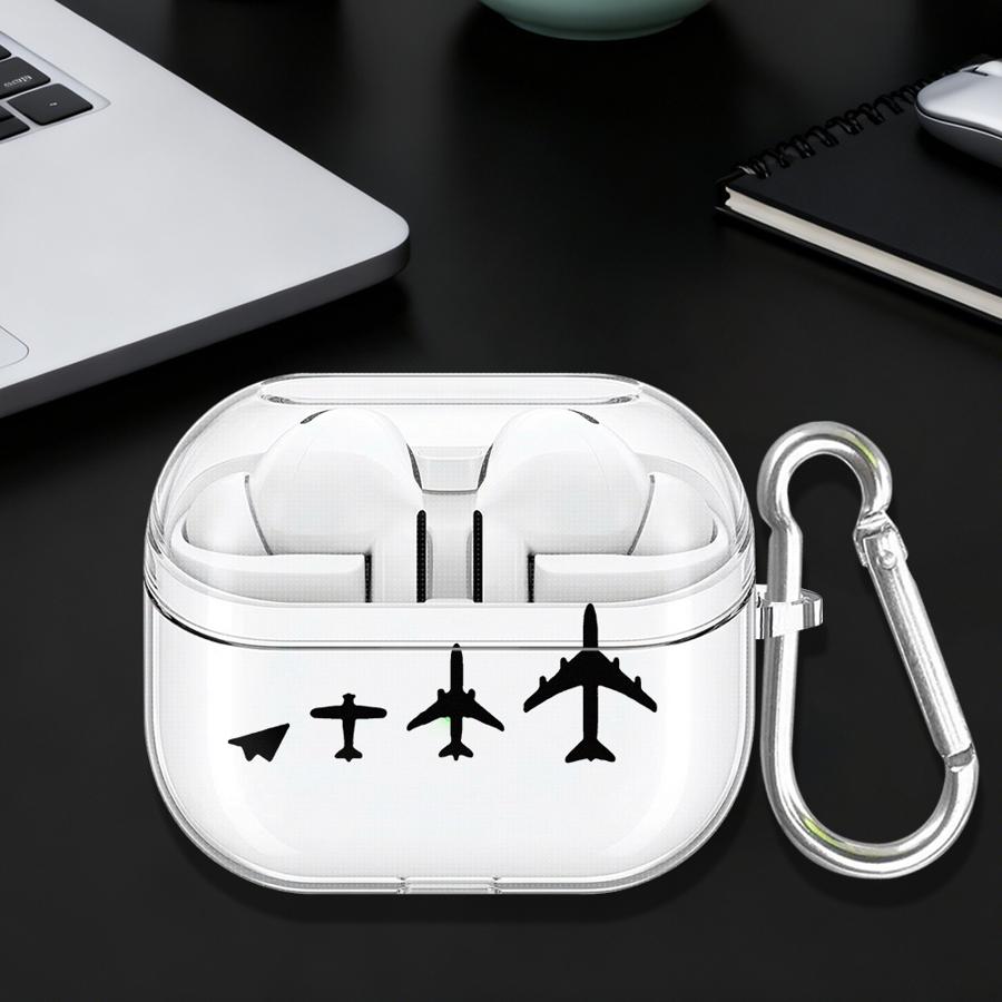THe Airplane Case For Samsung Galaxy Buds 3Pro 2Pro Live 3 FE 2 4Pro 4 Pro Clear Earphone Cases Cover With Hook Buds 4 Pro