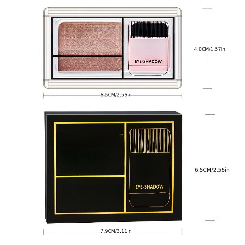 1PC Flash Two-color Eyeshadow Disc, Diverse Colors, Easy To Mix, Long-lasting Waterproof Eye Makeup, with Brush