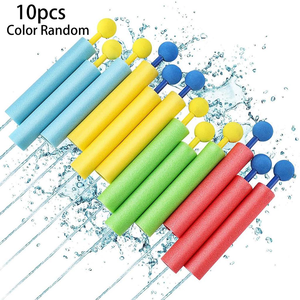 Children'S Pull Type Water Cannon Water Gun Straight Cylinder Foam Eva Material Outdoor Beach Water Splash Random Color