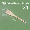Flat Hake Paint Brushes Wool Hair Artist Painting Brushes for Oil Acrylic Watercolor Paints Drawing Art Supplies Wood Handles
