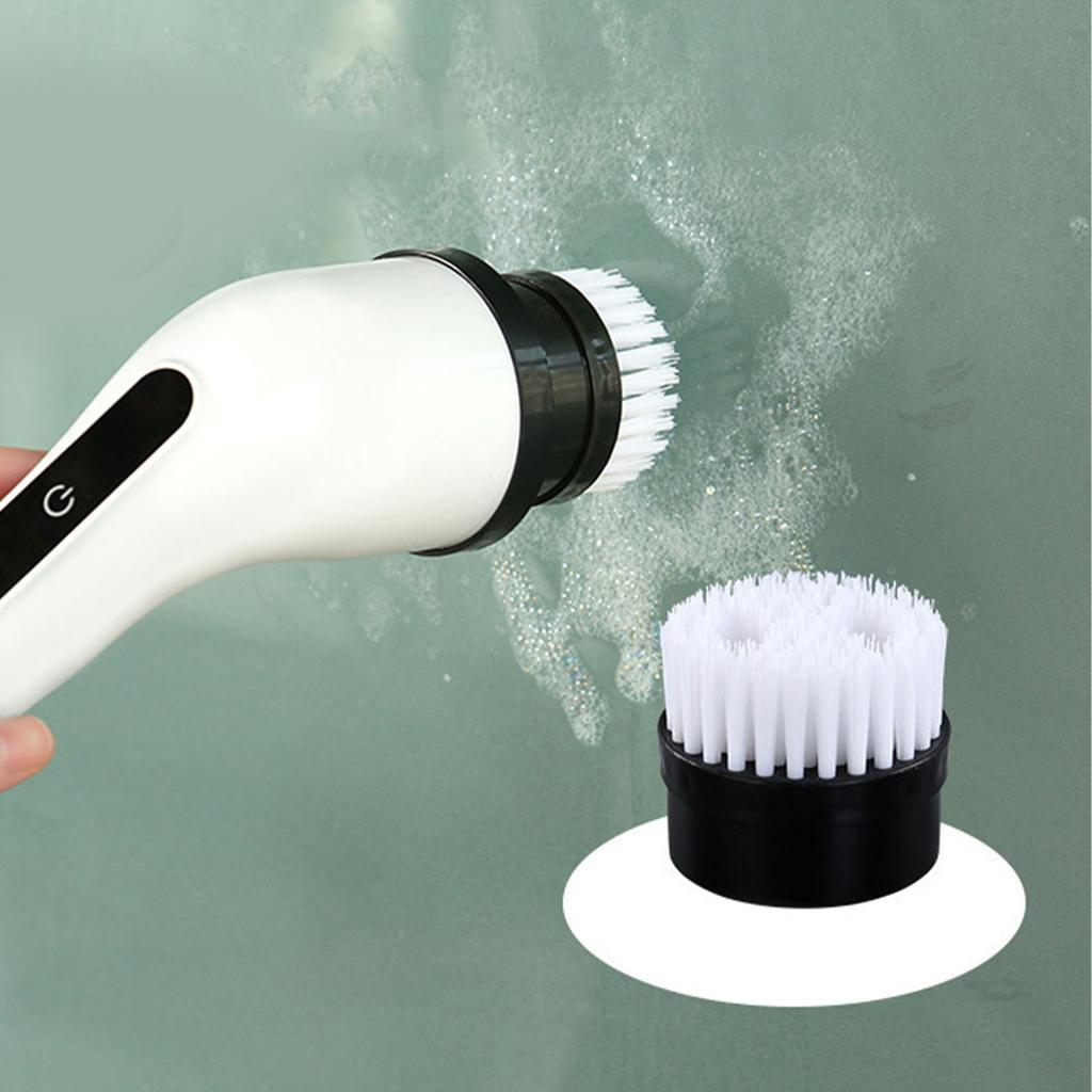Electric Spin Scrubber Cordless Multifunction Retractable Handle Bathroom Tub Tile Shower Power Cleaning with 9 Brushes