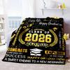 Graduation Theme Home Customize Your Name Blankets Comfortable Soft Lightweight Multipurpose Blanket For Picnics Sofas Offices Beds Living Rooms