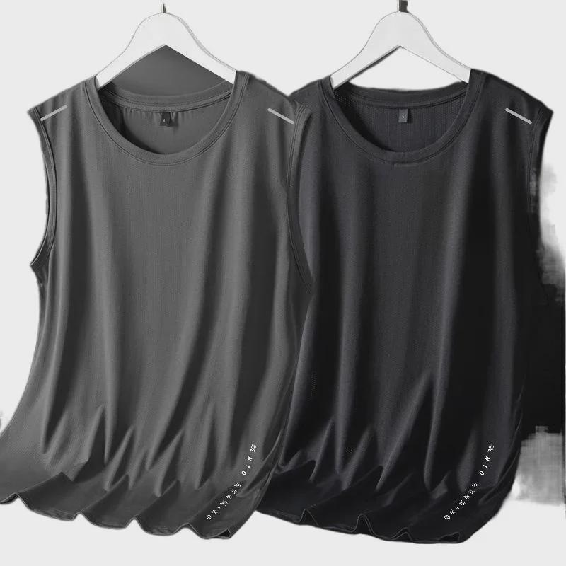 אפוד רשת לגברים ללא שרוולים לייבוש מהיר - בגדי ספורט קיץ נושמים וקלי משקל