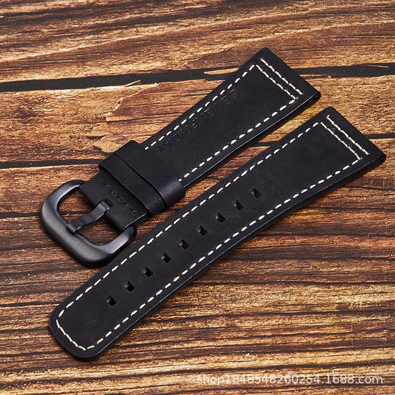 The First Layer Of Crazy Horse Leather Strap Is Suitable For Seven Fridays 28Mm Retro Soft And Comfortable To Wear.