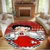 doll Print Round Rug, Washable Floor Carpet, For Entryway Dorm Laundry Room Office Study, Home Decor Birthday Christmas Gift