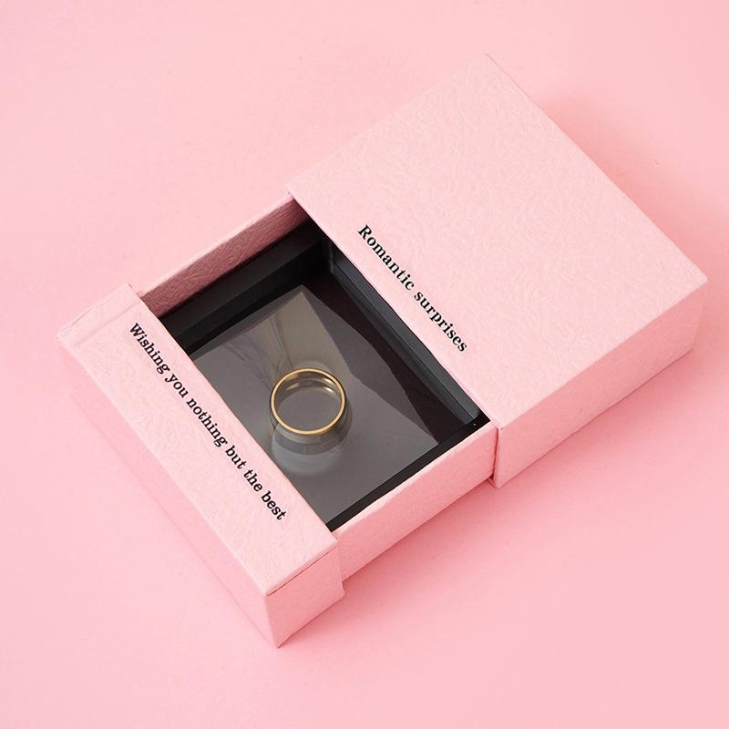 

Толстокартонные ящики Упаковочные коробки для ювелирных изделий Коробка для хранения колец, ожерелий, браслетов, серег Подарочный футляр Коробка для хранения ювелирных изделий With film розовый