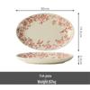 Ru Han Elegant Floral 12-inch Ceramic Fish Plate