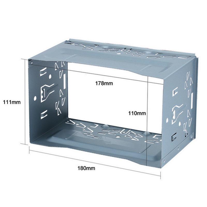 2Din Stereo Radio Cage Frame Unit Universal DVD Player Box Fascia Panel Plate Case Audio Dash Mounting Frame Kit Accessories