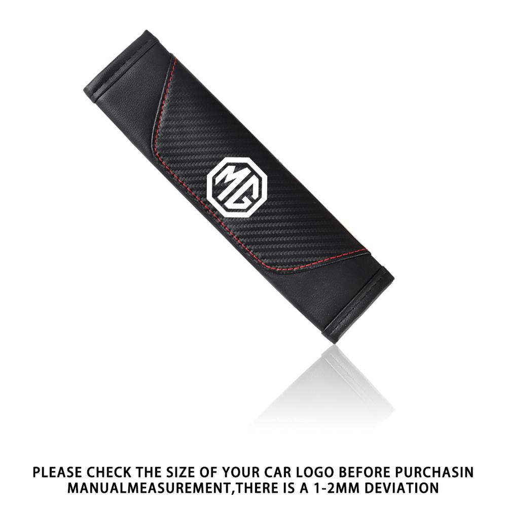 1/2Pcs Car Leather Seat Belt Protection Shoulder Pad Breathable Covers For Morris Garages MG ZS 5 7 Cyberster MG4 EV ES5 HS One