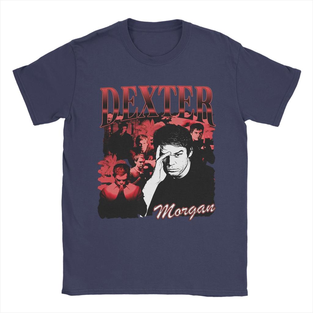 Dexter Morgan Movie TShirt Summer Crime TV Drama TShirts Mens Cotton O Neck Oversize Clothes Short Sleeve Streetwear Tops