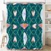 Colorful Butterfly Waterproof Shower Curtain Fabric Bath Decor Customizable Printing 180cm Blue White Green Red Orange Purple Gr