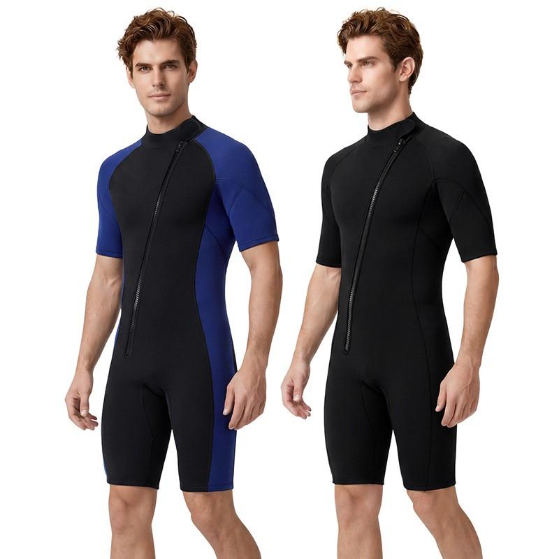 Mens 2mm Neoprene Wetsuit Shorty Snorkeling Diving Surfing Warmth Winter Use