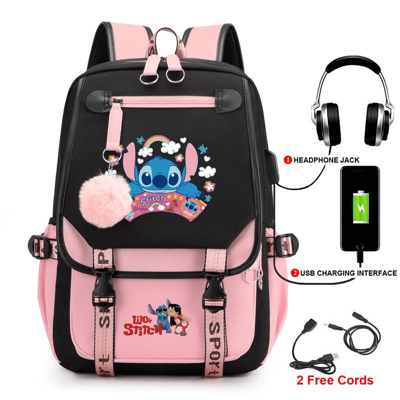 Backpack Student School Bag Fashion Backpack Usb Computer Bag Large Capacity Burden Reduction School Bag