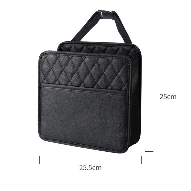 Multi function PU Leather Car Seat Back Storage Bag for Renault Clio Laguna Megane Duster Tissue Cup Holder Garbage Pocket