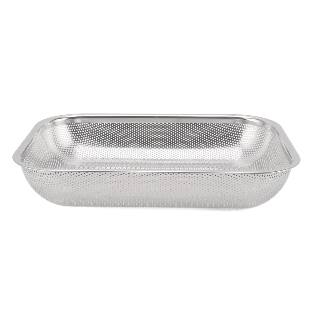 Obdélníkový cedník na ovoce a zeleninu Nerezový cedník Obdélníkový síťovaný koš na olej