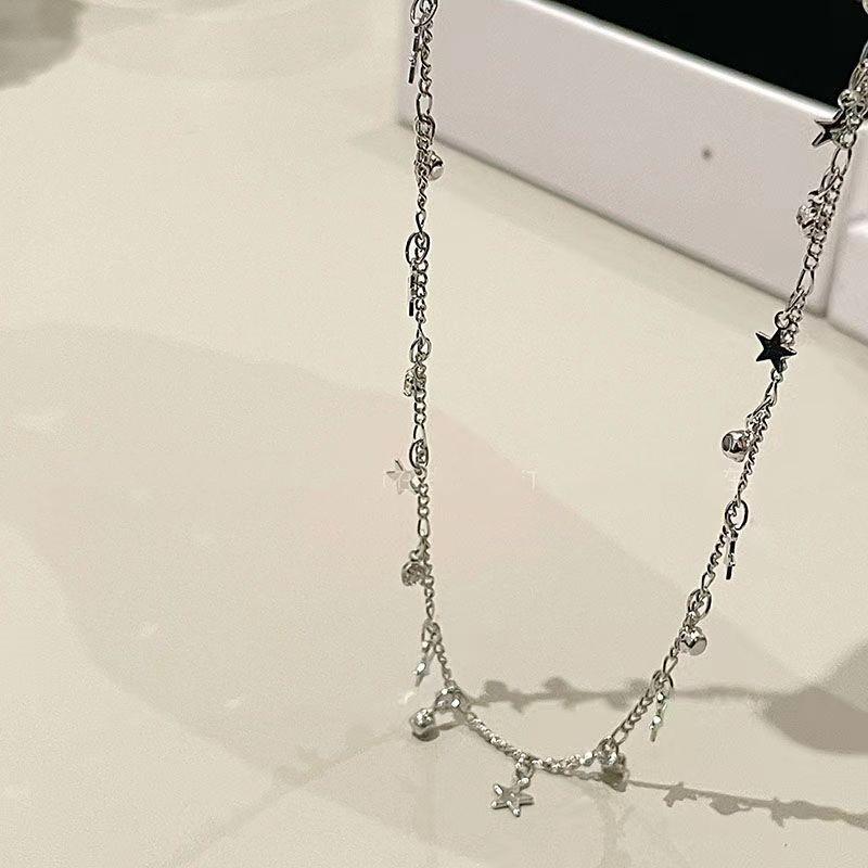 Light Luxury Niche Star Zircon Necklace Female Korean Niche Versatile Fashion Collarbone Chain Temperament Pure Desire Neck Chain