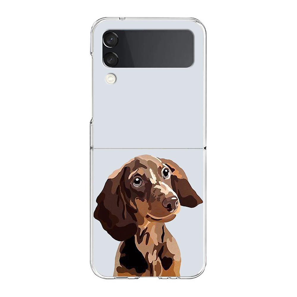 

Dachshund Sausage Dog Phone Case For Samsung Galaxy Z Flip 3 4 5 6 fold High Hard Shell For Galaxy Z Flip 3 5 6 Clear Cover Galaxy Z Flip 6