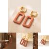 Exquisite Square Resin Earrings For Women 2023 Fashion With Copper