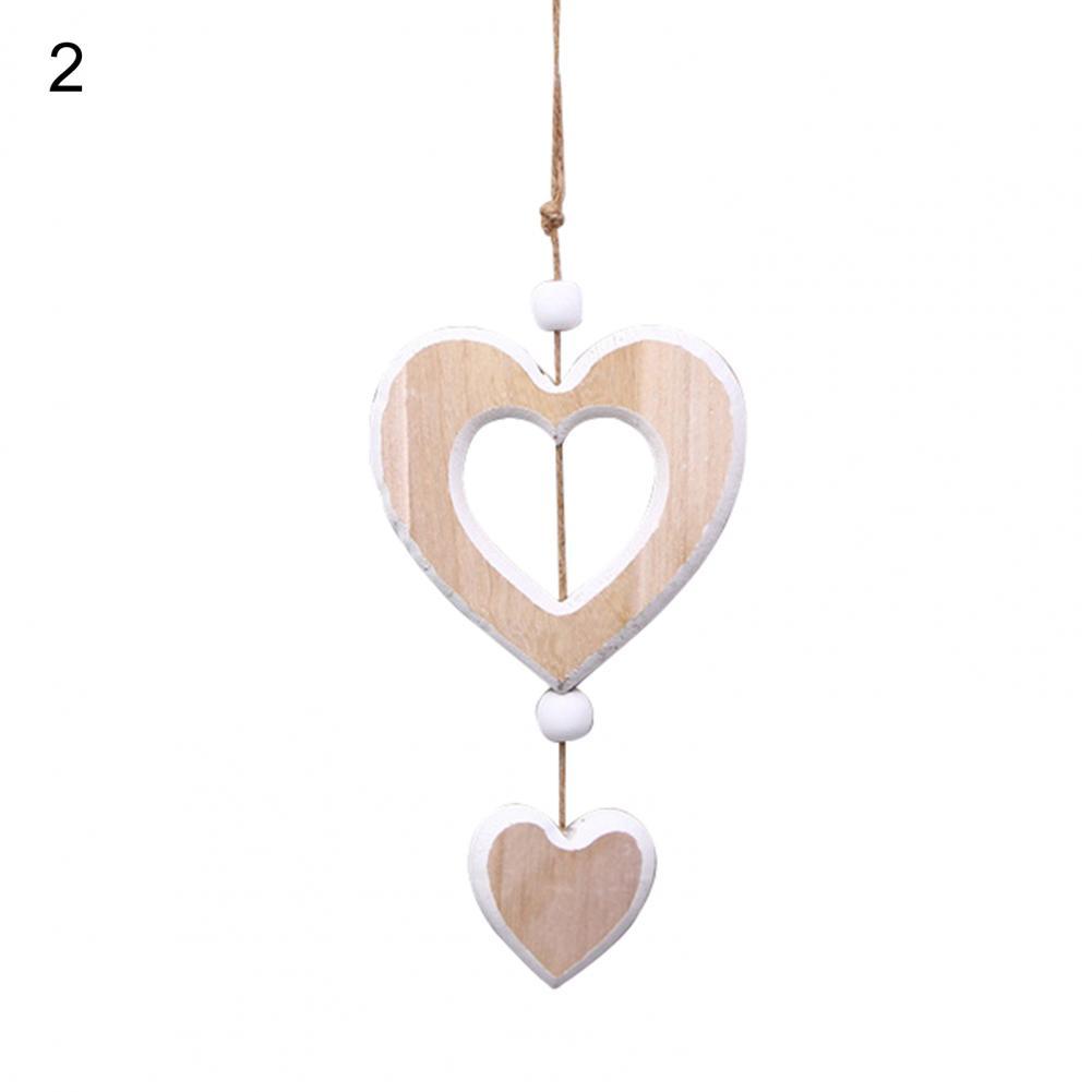 Dekoracja Serca, Drewniane Dekoracyjne Wiszące Ozdoby w Kształcie Serca Ręcznie Robione Ozdoby Wiszące na Ślub, Dekoracja Domu