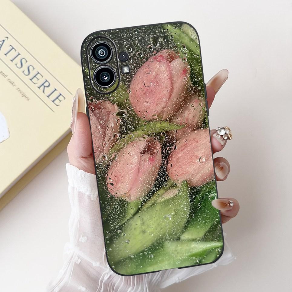 

For Nothing Phone (1) (2) (2a) (3a) Pro Phone Case For Nothing Phone1 2 2a 3a Back Cover Cartoon Flower Bumper Soft TPU Silicone Nothing Phone (2a)