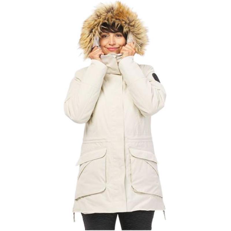 

DECATHLON SH900 Solid Color Hooded Waterproof Thickened Parka Cotton Suit Women s Model S