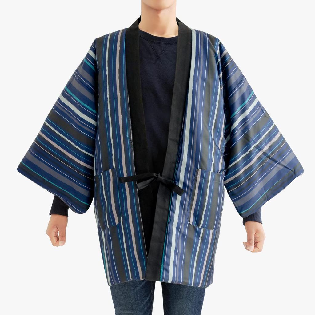 KYOETSU Men's Reversible Hanten (Winter Jacket) with Cotton Lining (Size M, 2A-2B)