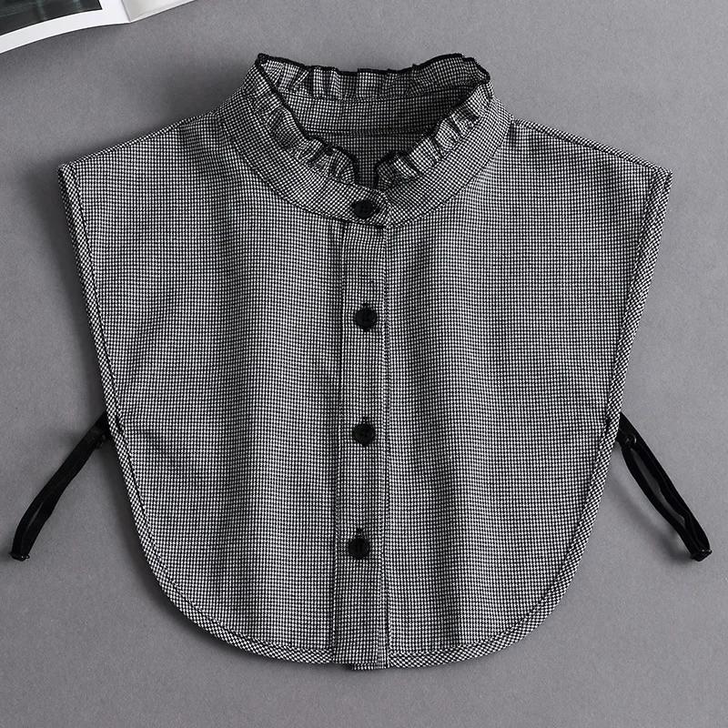Hollow Lace Chiffon Doll Cotton Fake Collar Blouse Sweater Detachable Shirt Collar False Collar Lapel Women Top Collars Decor