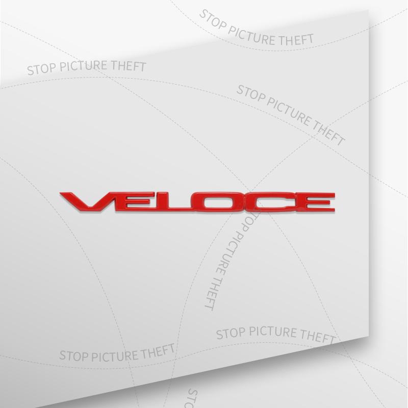 1 pièce Badge Emblème Métal 3D VELOCE TI pour Flanc de Carrosserie Pare-chocs Arrière Coffre Autocollant pour Alfa Romeo Giulietta Giulia Stelvio