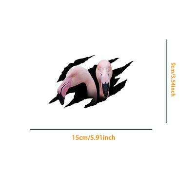 1PC 2D Flat Stickers Flamingo Animal Car Stickers Luggage Refrigerator Wall Stickers Laptop Toilet Stickers