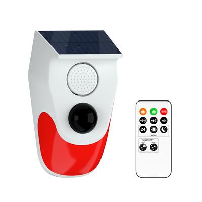 Anunciador de voz movido a energia solar Detector de corpo humano infravermelho solar Alarme de som e luz de alto decibéis