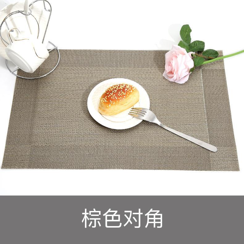 Jednoduchý rámový prostírání tkaný snadno čistitelný Evropský tepelně izolační podložka pod hrnek Teslin stolní podložka hotelová domácí PVC západní jídelní podložka