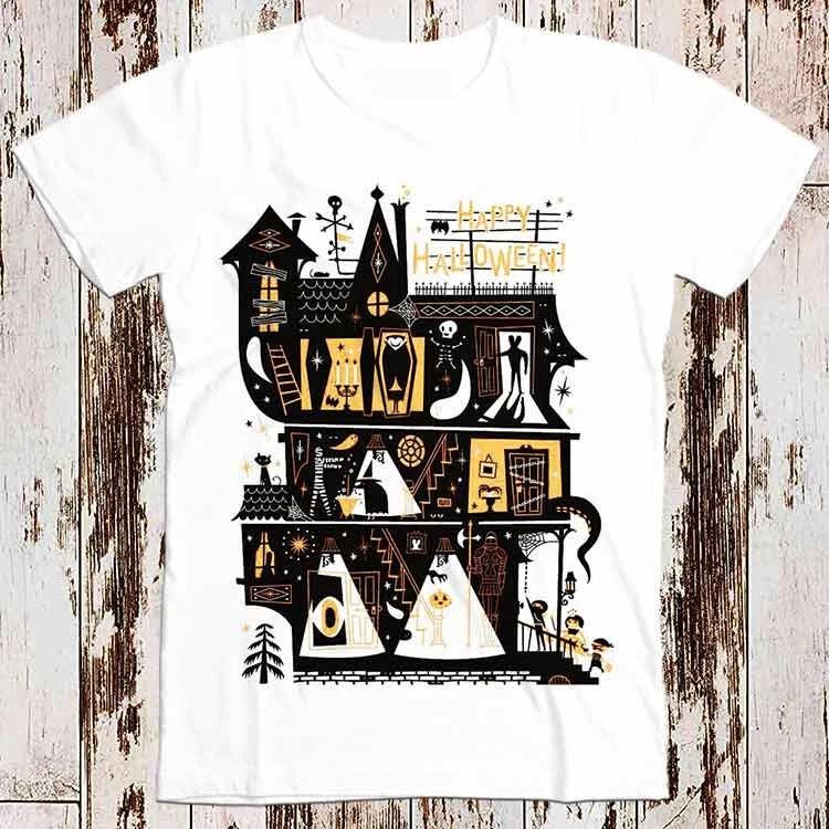 Happy Halloween Spooky House T Shirt 8725 2XL