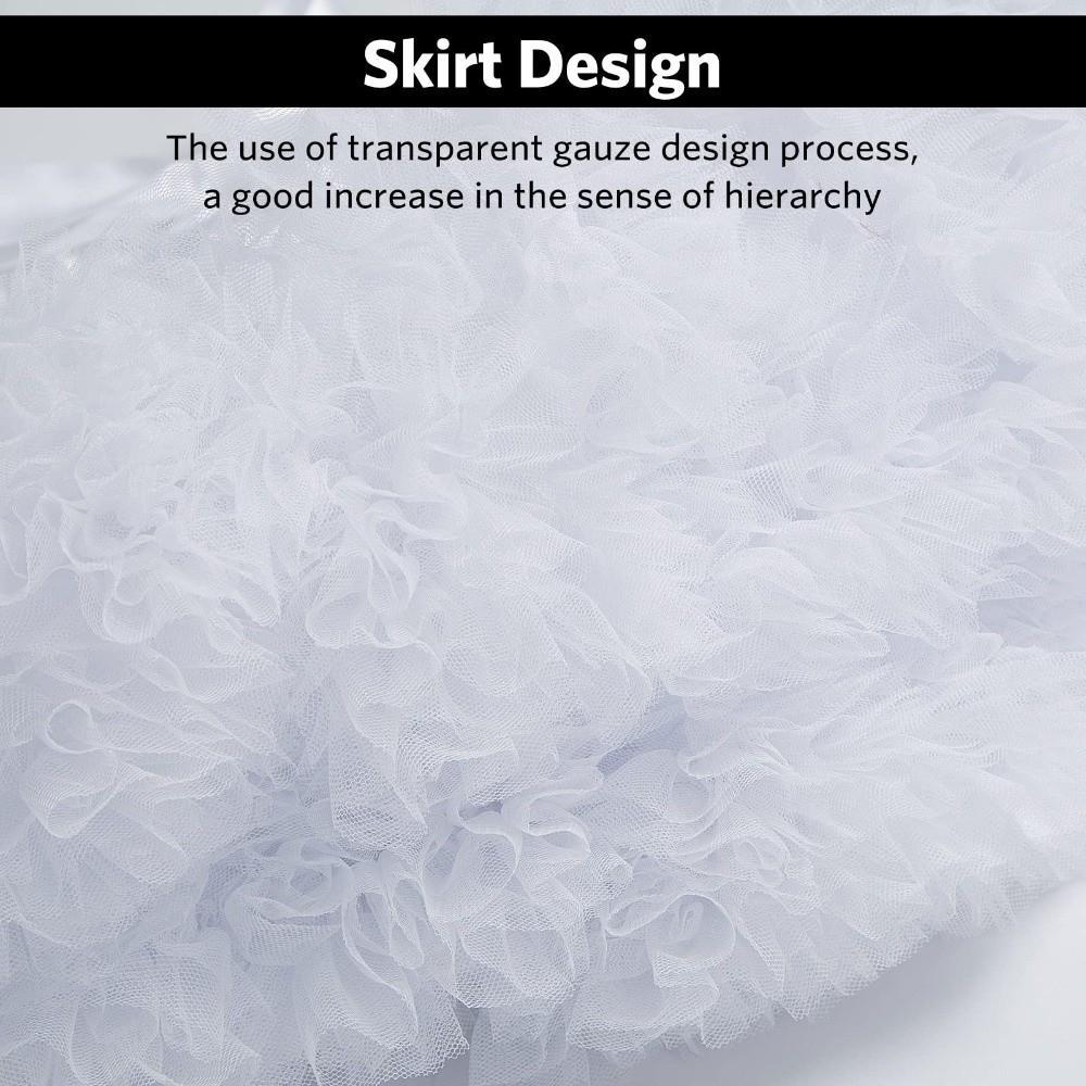 Lolita White Crinoline Skirt Fluffy Girls Petticoat Crinoline  Dress Accessories