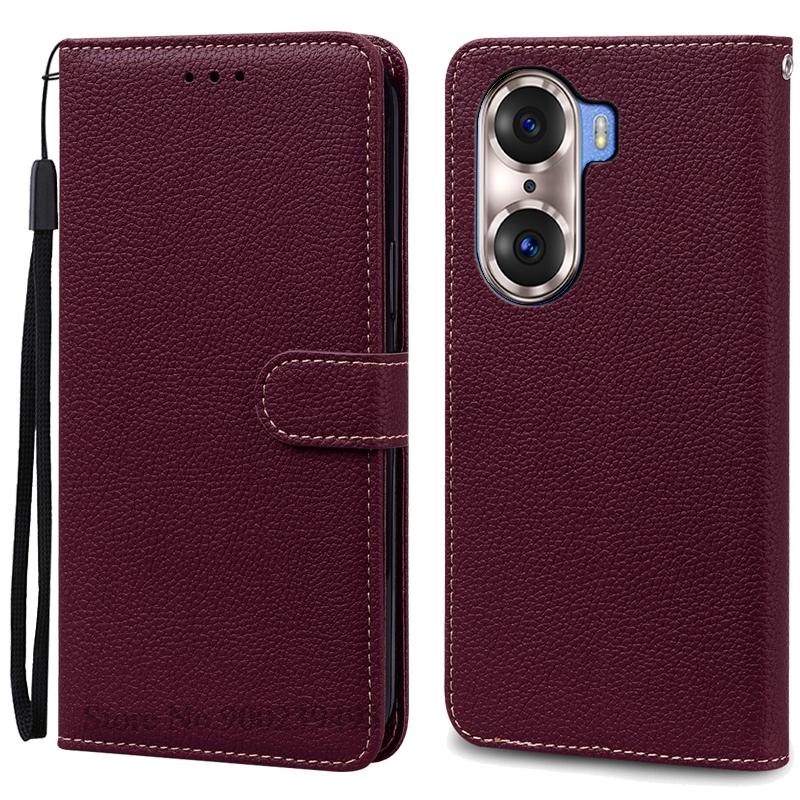 For Honor 60 Pro Case Honor 60 Case Silicone Soft Leather Flip Case For Honor 60 Pro Wallet Cover Phone Fundas Coque
