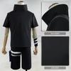 Naruto Anbu Kakashi Cosplay Full Set, Men Anbu Uniform with Konoha Shoes and Fox Mask Complete Outfit