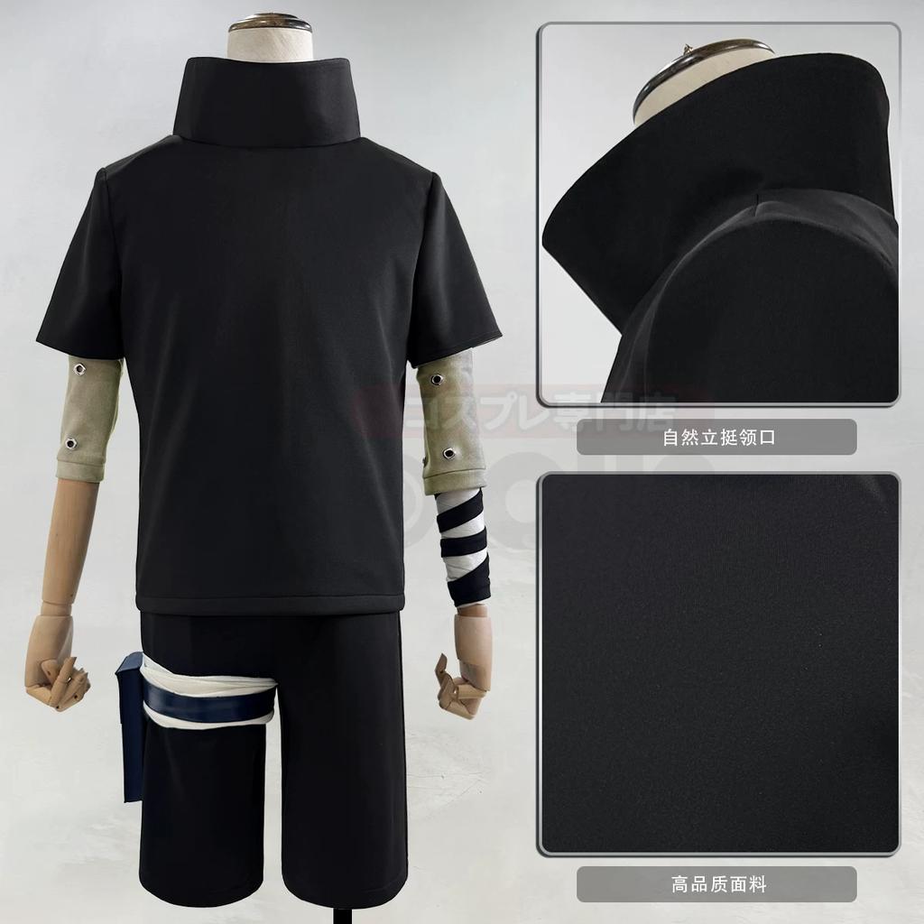 Naruto Anbu Kakashi Cosplay Full Set, Men Anbu Uniform with Konoha Shoes and Fox Mask Complete Outfit