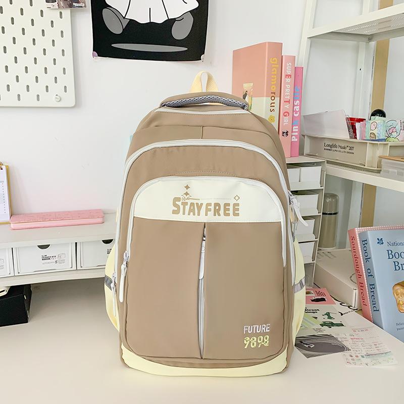 

Школьный рюкзак кампус новый рюкзак для девочек с надписью популярный нейлоновый большой вместимости контрастной расцветки популярная спортивная сумка