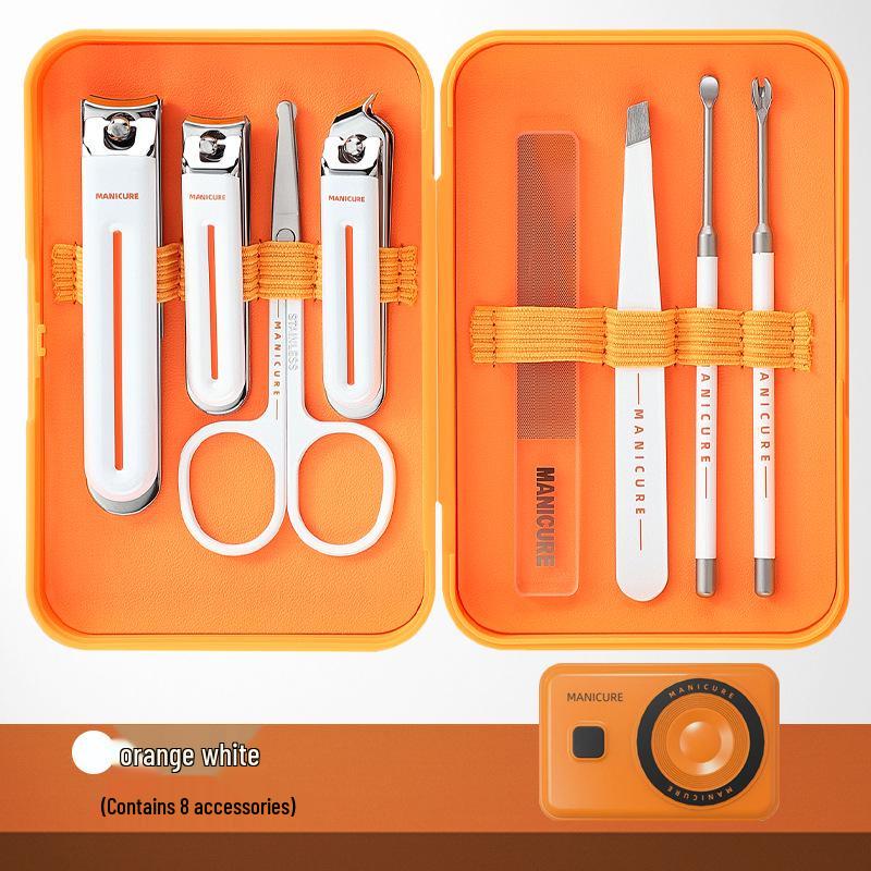 Stainless Steel Anti-Splash Nail Clipper Set – Portable Manicure & Pedicure Tools
