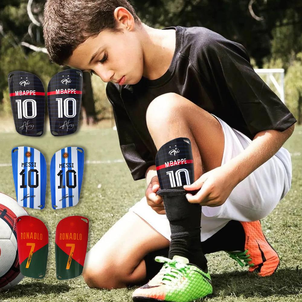 Cross Star Digital Heat Transfer Football Shin Pads - Protective Training Gear