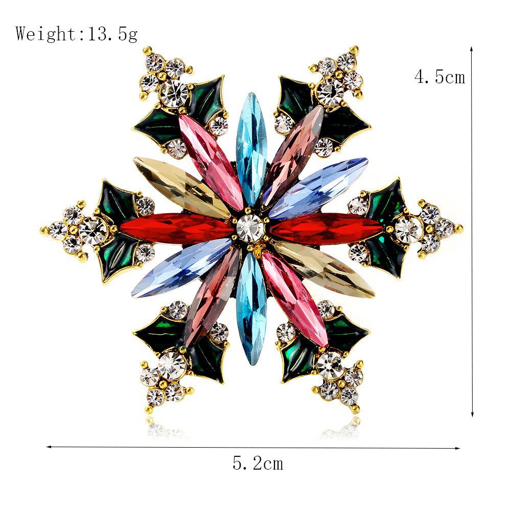 Vánoční brož Lanhao pro evropské a americké turisty: Strom, boty, Santa Claus, los, věnec, sněhová vločka, zvonek pro ženy