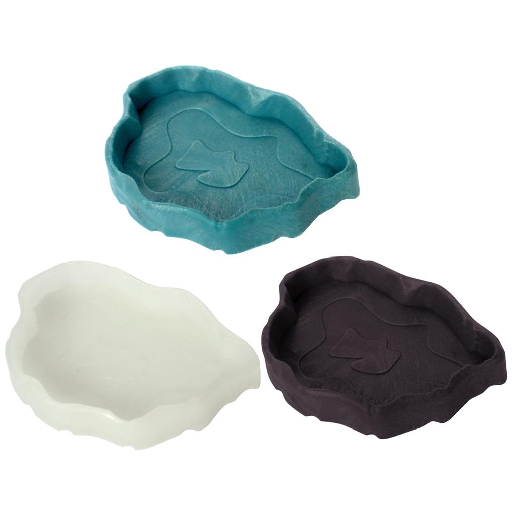 Terrarium Bowls Reptile Food Bowl Worm Dish for Turtle Small Plastic Food Water Bowl for Anoles Bearded Dragons Scorpion
