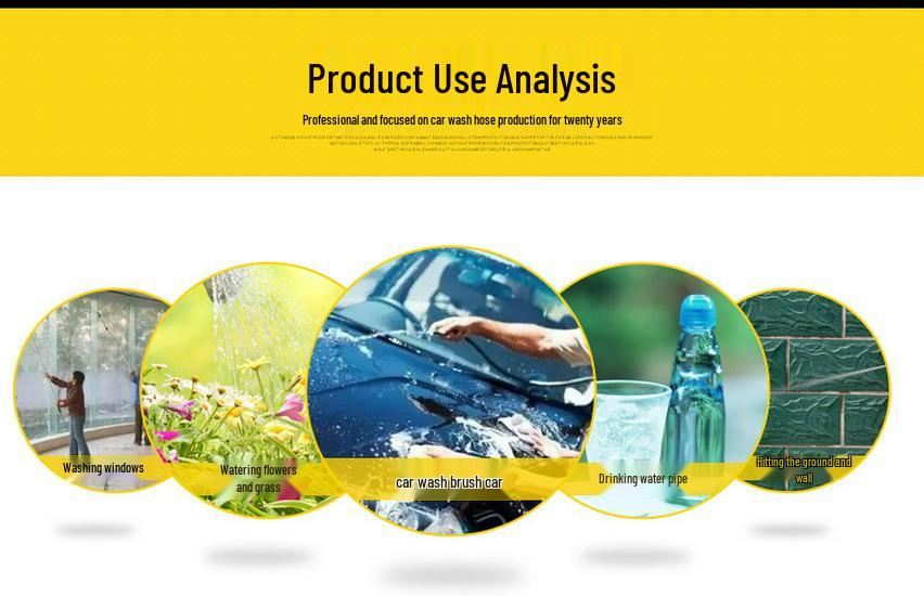 High-Pressure Car Wash Kit: Water Gun, Hose Nozzle, Brush, for Car and Garden Use