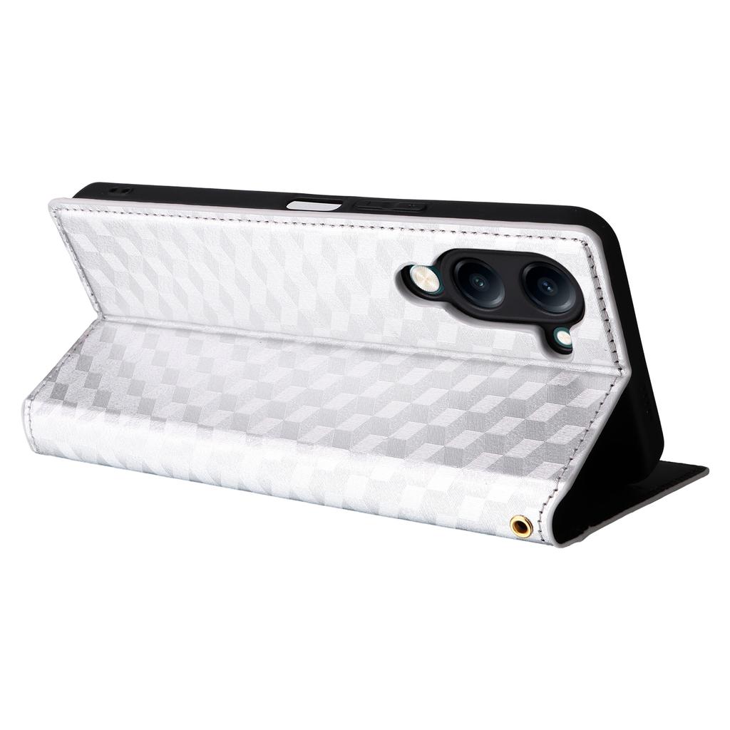 For vivo Y04 4G/Y29s 5G Case Wallet Rhombus Imprinted Leather Phone Cover