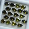 Natural Green Sapphire Loose Gemstone 21 pcs Pear Cut 6x5 mm Lot September Birthday Birthstone