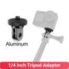Aluminiumlegierung 1/4' Schraube Stativadapter Halterung Für GoPro Hero 13 12 10 11 9 Insta360 X5 X4 X3 DJI Osmo Action 6 5 PRO 4 3 Kamera