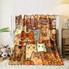 Cute Cartoon Cats Blanket Bedroom Blanket for Livingroom Couch Lunch Break Soft Throw for Friend's Festival Gift