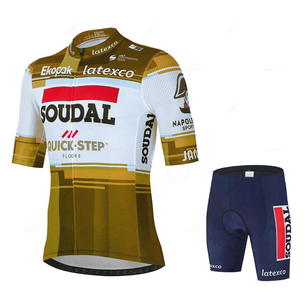 

2026 Soudal Quick Step Cycling Clothing Road Bike Wear Racing Clothes Quick Dry Men s Bicycle Jersey Set Ropa Ciclismo Maillot Hombre M