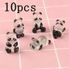 1-10pcs Glowing Panda Mini Figurines Miniature Panda Micro Landscape Ornament Glowing In Dark Miniature Flower Potted Decor